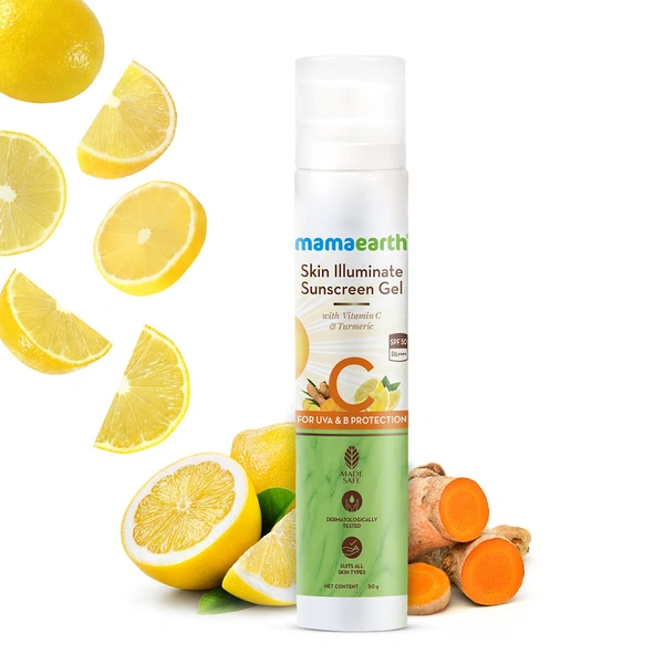 MAMAEARTH SPF-50 SKIN ILLUMINATE SUNSCREEN GEL - 50GM