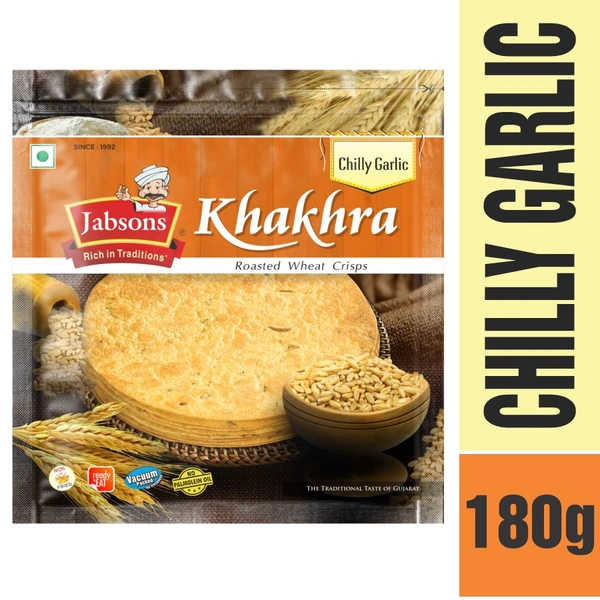 JABSONS KHAKRA CHILLI GARLIC - 180GM