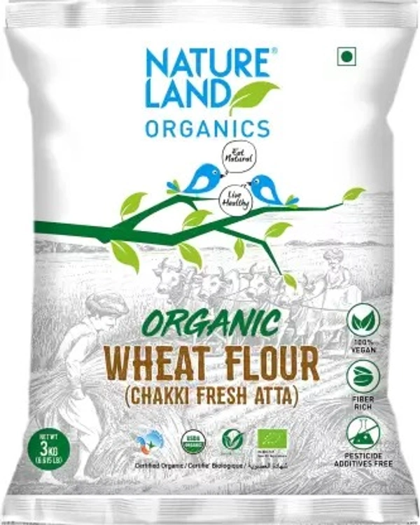 NLO ORGANIC WHOLE WHEAT ATTA - 5KG
