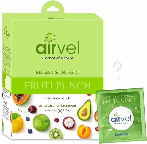 AIRVEL ZIPPER BATHROOM FRESHNER FRUIT PUNCH - 10GM