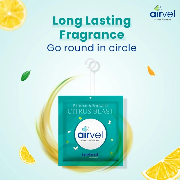 AIRVEL ZIPPER BATHROOM FRESHNER CITRUS BLAST - 10GM