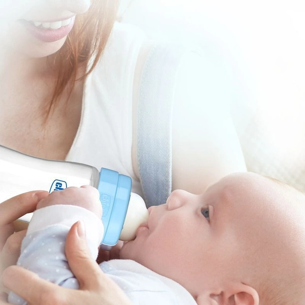 CHICCO BABY F/E FEEDING BOTTLE 0+M BLU BLUE - 125ML