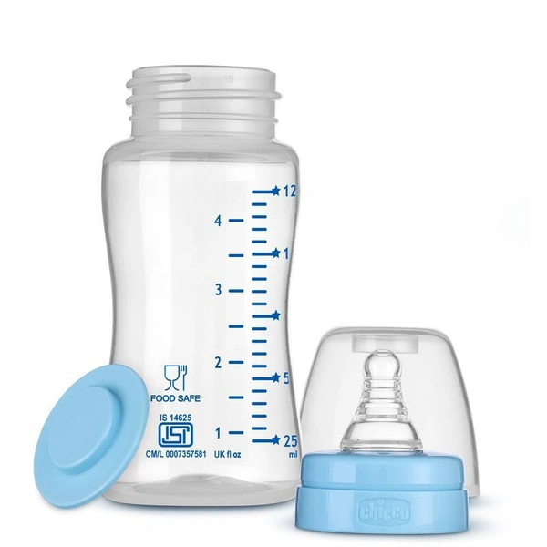 CHICCO BABY F/E FEEDING BOTTLE 0+M BLU BLUE - 125ML