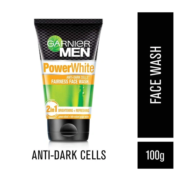 GARNIER MEN FW PWR WHITE - 100GM