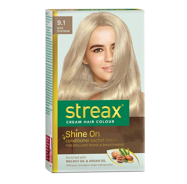 STREAX HAIR COLOUR 9.1 PLATINUM BLONDE - 50GM