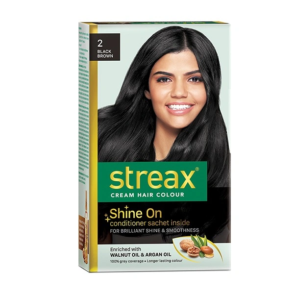 STREAX HAIR COLOUR 2 BLK BRWN - 50GM