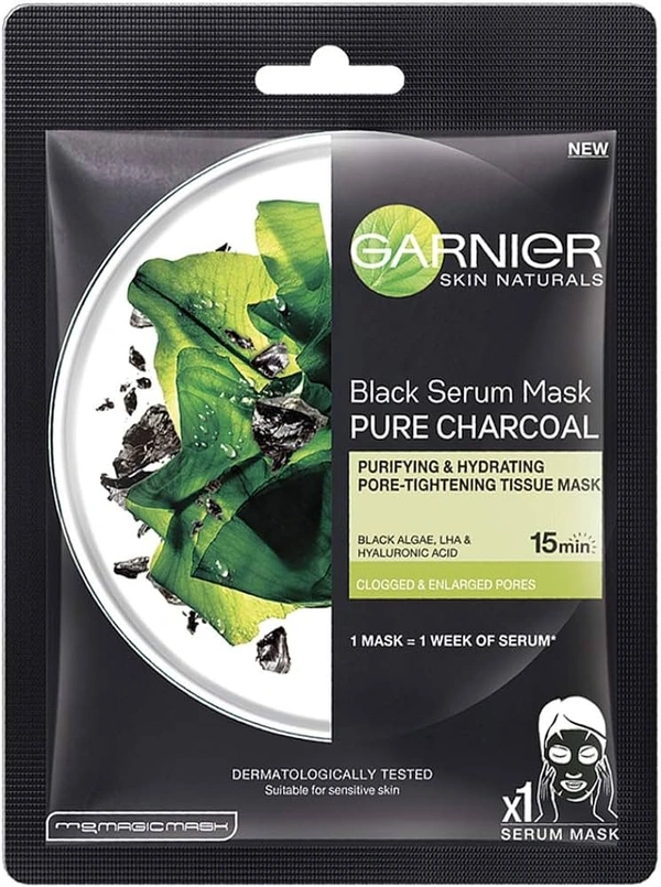 GARNIER SERUM MASK BLACK PURE CHARCOAL - 1N