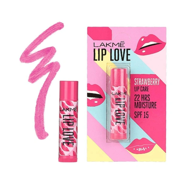 LAKME LIP LOVE CHAPSTICK STRAWBERRY - 4.5GM