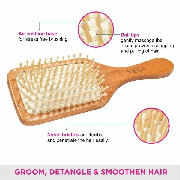 VEGA E2-PBB WODDEN PADDDLE BRUSH - 1N