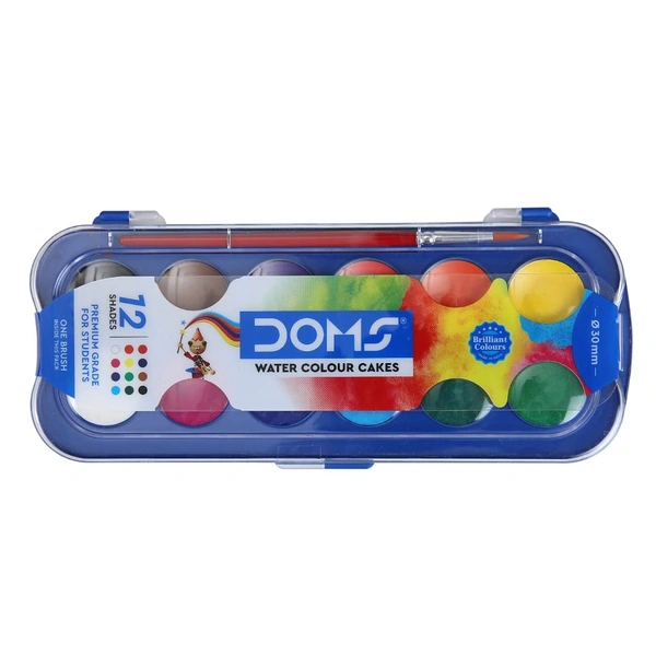 DOMS WATER COLOUR CAKES 12SHADES - SET