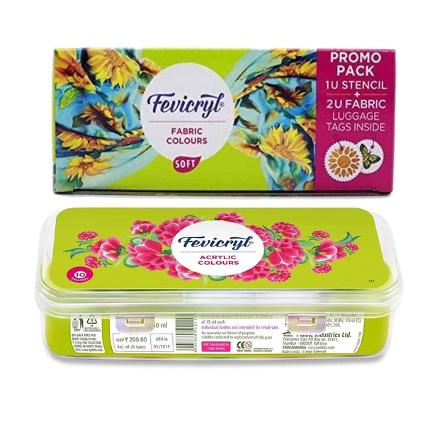 FEVICRYL FABRIC COLOURS - 10SHADES