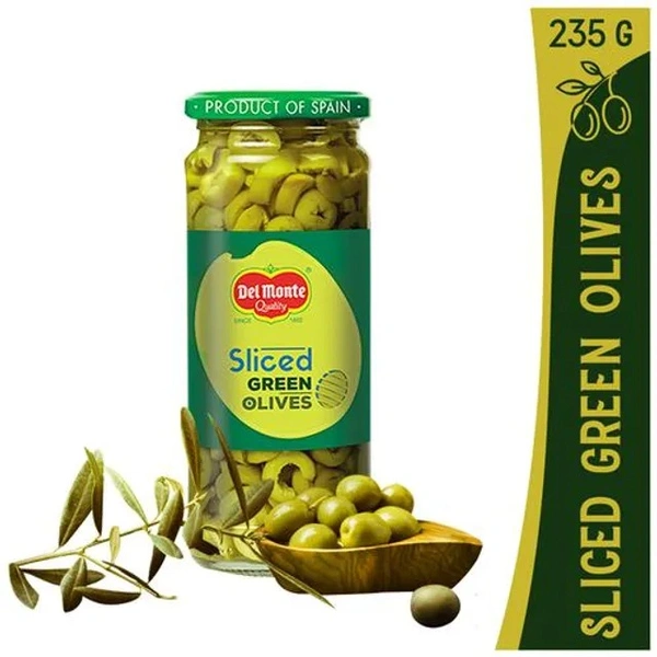 DM GREEN OLIVE SLICED - 235GM