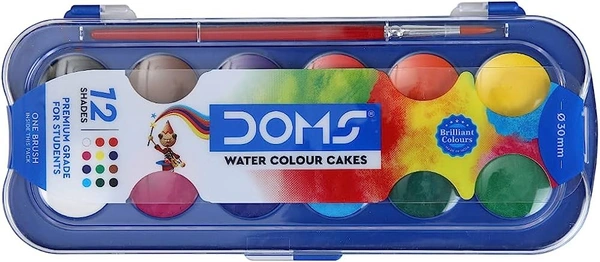 DOMS WATER COLOURS 12 CAKES - SET