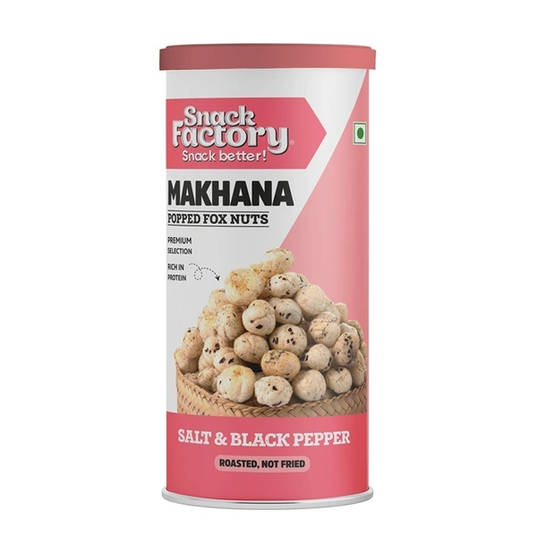 SNACK FACTORY MAKHANA SALT & BLACK PEPPER - 50GM