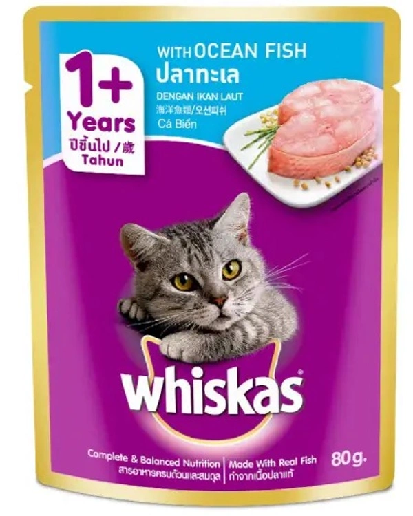 WHISKAS GRAVY 1+ YEAR OCEAN FISH GRAVY - 80GM