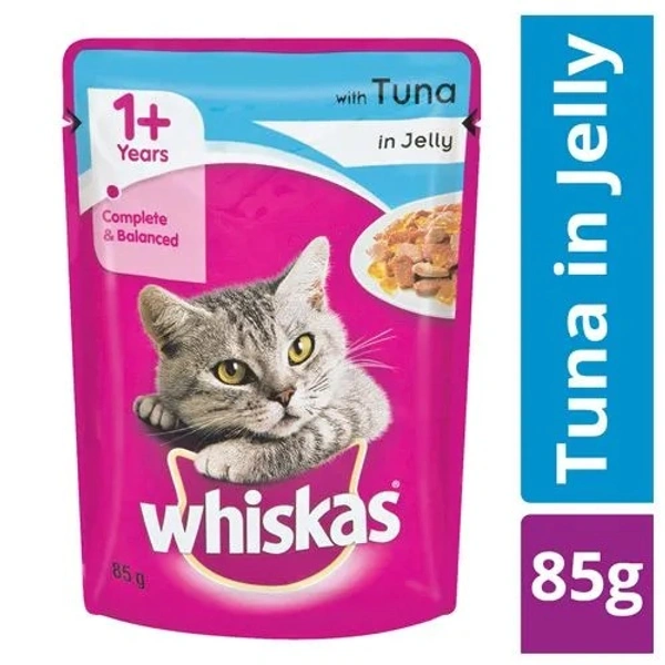 WHISKAS GRAVY 1+ YEAR TUNA JELLY - 85GM