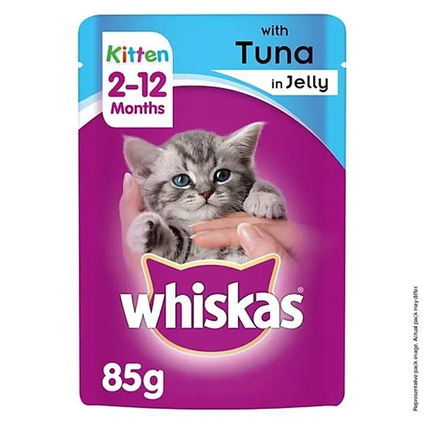 WHISKAS GRAVY KITTEN 2-12 MONTHS TUNA JELLY - 85GM