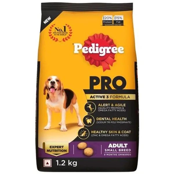 PEDIGREE PRO ADLT SMALL BREED 9+ MONTHS - 1.2KG