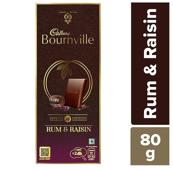 CADBURY BOURNVILLE RUM & RAISIN - 80GM