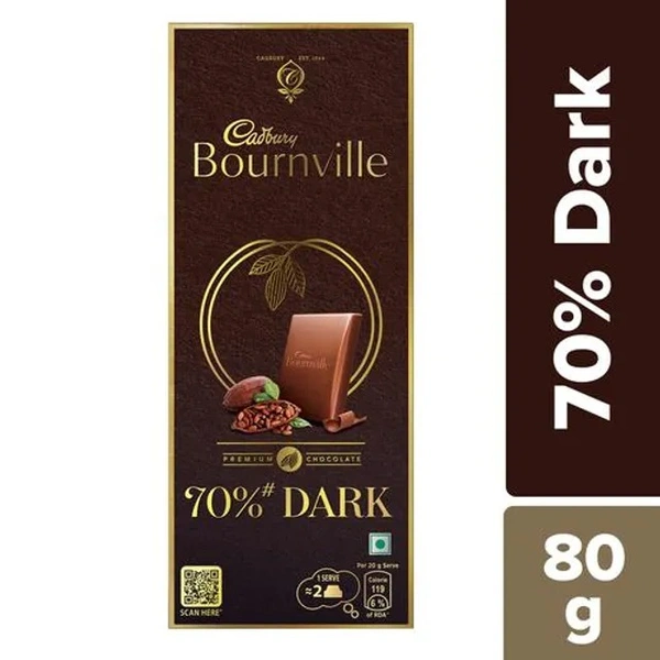 CADBURY BOURNVILLE 70% DARK - 80G