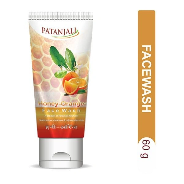 PATANJALI F/W HONEY ORANGE FACEWASH - 60GM