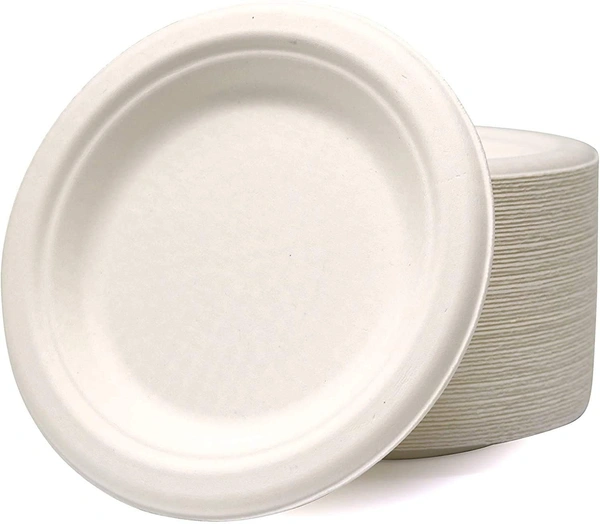 DISP PLATE PLAIN BAGASSE 50N - 7INCH