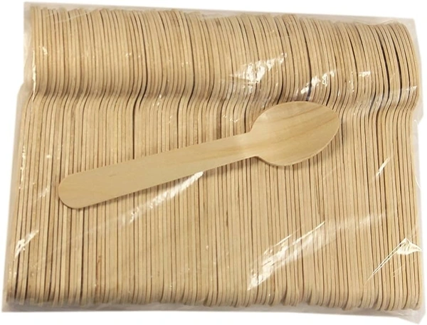 DISP SPOON WOODEN PACK - 100N