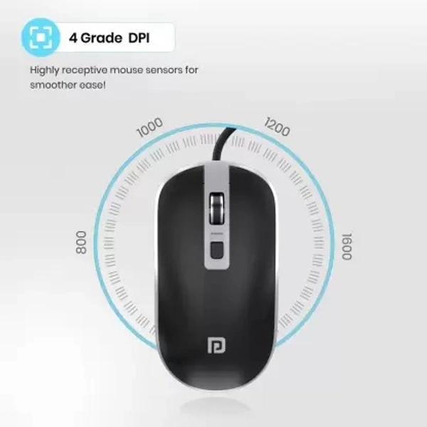 PORTRONICS TOAD 21 WIRED OPTICAL MOUSE - 1N