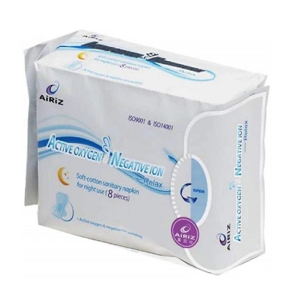 AIRIZ ACTIVEOXYGEN SANITARY NAPKIN NIGHT USE - 8N