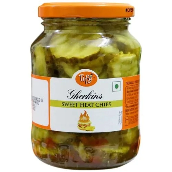 TIFY GHERKINS SWEET HEAT CHIPS - 180GM