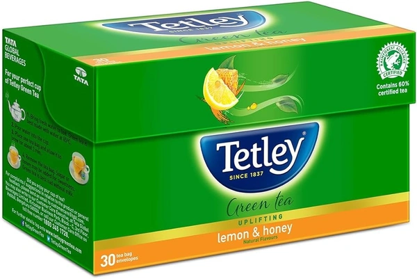 TETLEY GRN TEA LEMON HONEY T-BAGS - 25N