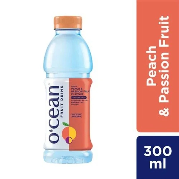O-CEAN WATER FRUIT DRINK PEACH & PASSION FRUIT - 300ML