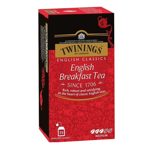TWININGS ENGLISH BREAKFAST T-BAGS - 25N