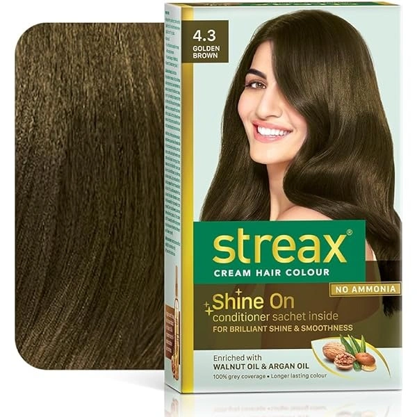 STREAX HAIR COLOUR 4.3 GOLDEN BROWN - 50ML