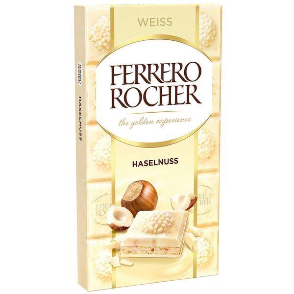 FERRERO ROCHER BAR BLANC WIT HAZELNUT - 90GM