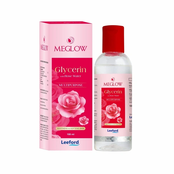 MEGLOW GLYCERIN WITH ROSE WATER - 100ML