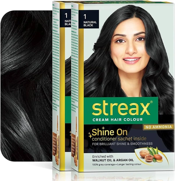 STREAX HAIR COLOUR 1 NAT BLACK - 50GM