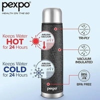 PEXPO VACUUM INST. BOTTLE FLAMINGO ART SS STAINLESS STEE - 500 ML