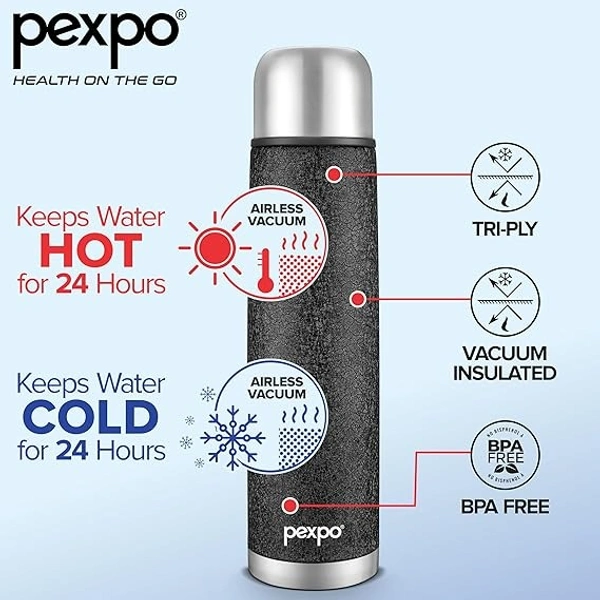 PEXPO VACUUM INST. BOTTLE FLAMINGO ART SS STAINLESS STEE - 500 ML
