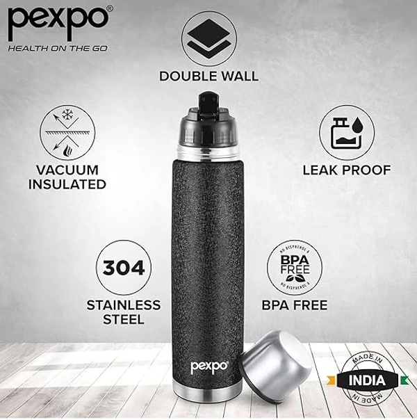 PEXPO VACUUM INST. BOTTLE FLAMINGO ART SS STAINLESS STEE - 500 ML