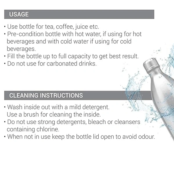 MILTON TS-185 DUO DLX VACUUM INSULATED BOTTLE - 500ML
