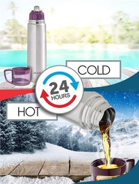 MILTON TS-285 GLASSY 1000 VACUUM INSULATED BOTTLE - 1 LTR