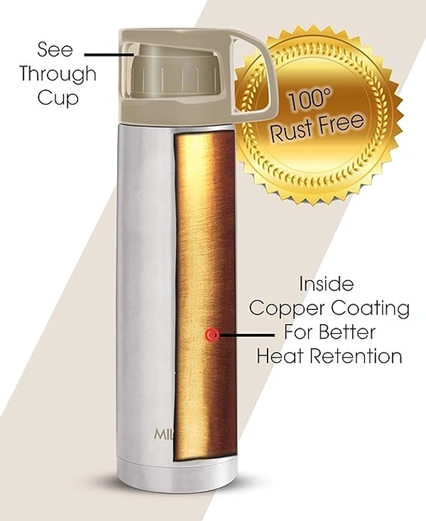 MILTON TS-285 GLASSY 1000 VACUUM INSULATED BOTTLE - 1 LTR