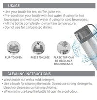 MILTON TS-285 GLASSY 1000 VACUUM INSULATED BOTTLE - 1 LTR