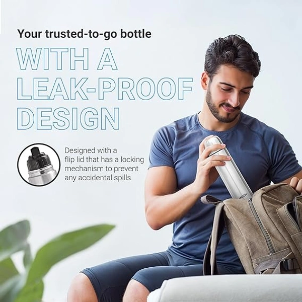 MILTON TS-261 FLIP LID VACUUM INSULATED FLASK 1LTR - 1LTR