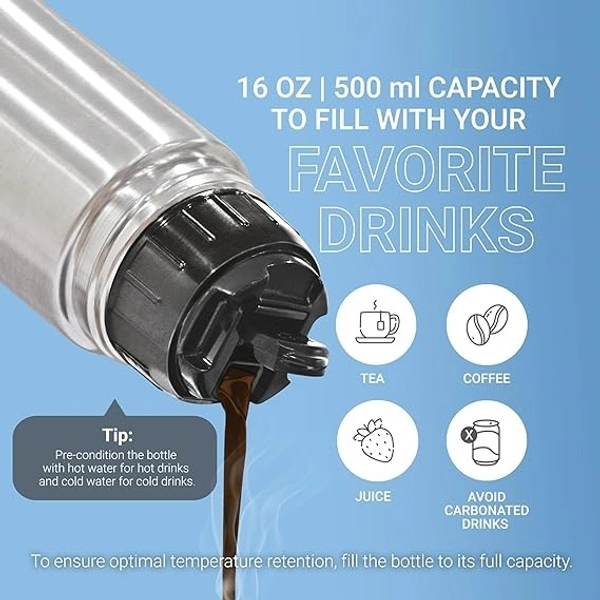 MILTON TS-261 FLIP LID VACUUM INSULATED FLASK 1LTR - 1LTR