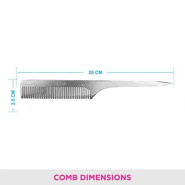 VEGA AC-06 HAIR COMB ALUMINIUM - 1N