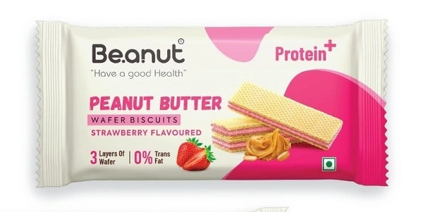 BEANUT PEANUT BUTTER WAFER BISCUIT STRAWBERRY - 60GM