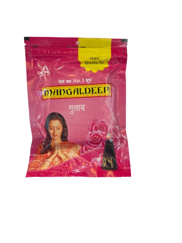 MANGALDEEP PUJA DHOOP GULAB (ZIPPER) - 110GM