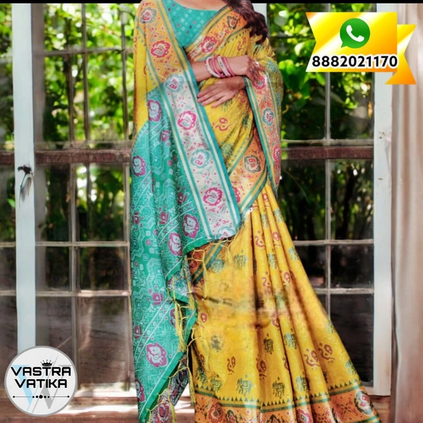 Patola Silk - LIGHT MEHENDI